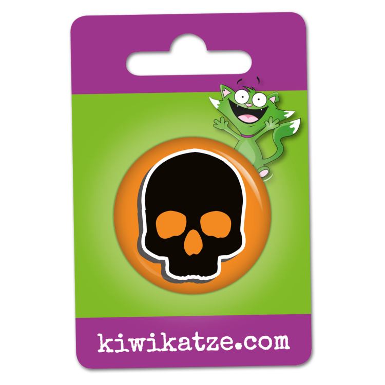 Ansteckbutton Totenkopf an Eurolochkarte